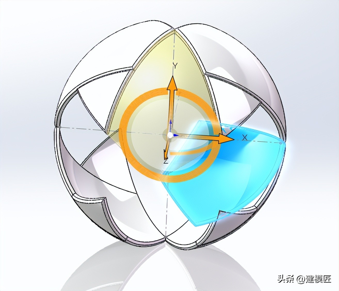 足球怎么画一步一步教（用Solidworks画一个世界杯足球，曲面命令很好用）