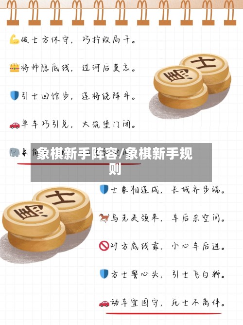 象棋新手阵容/象棋新手规则-第3张图片