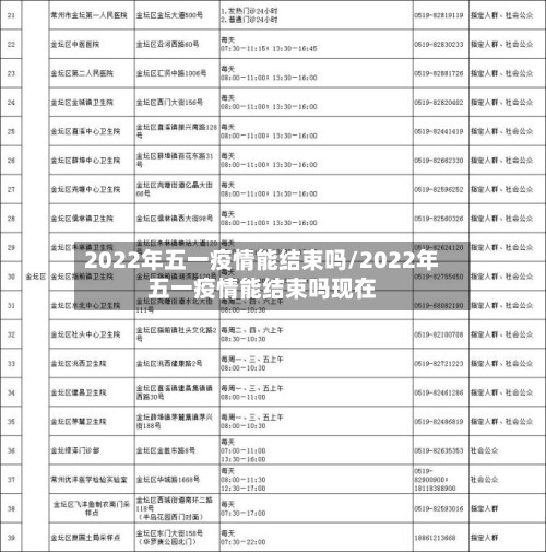 2022年五一疫情能结束吗/2022年五一疫情能结束吗现在-第3张图片