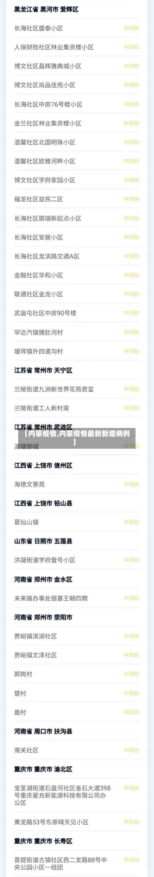 【内蒙疫情,内蒙疫情最新新增病例】-第2张图片