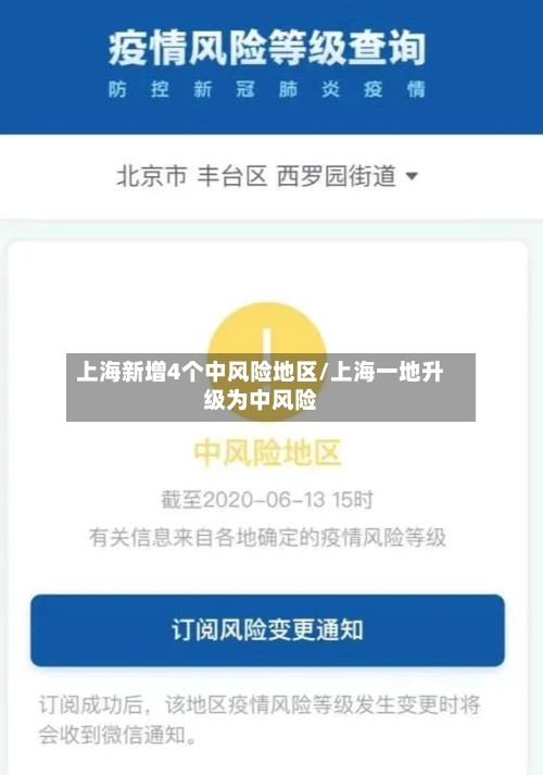 上海新增4个中风险地区/上海一地升级为中风险-第3张图片