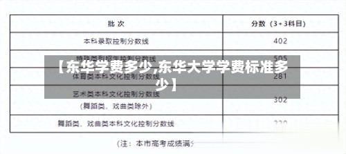 【东华学费多少,东华大学学费标准多少】-第2张图片