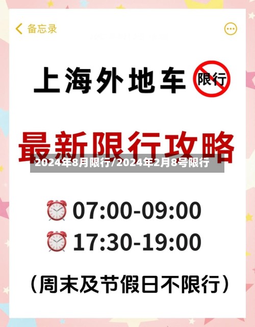 2024年8月限行/2024年2月8号限行
