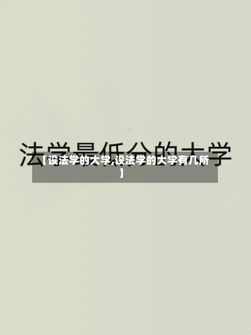 【设法学的大学,设法学的大学有几所】-第2张图片