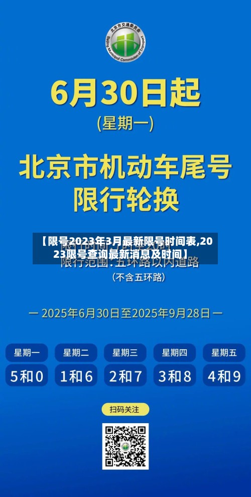 【限号2023年3月最新限号时间表,2023限号查询最新消息及时间】-第3张图片