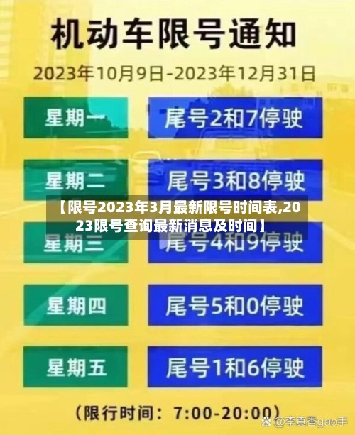 【限号2023年3月最新限号时间表,2023限号查询最新消息及时间】