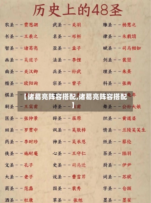 【诸葛亮阵容搭配,诸葛亮阵容搭配】-第2张图片