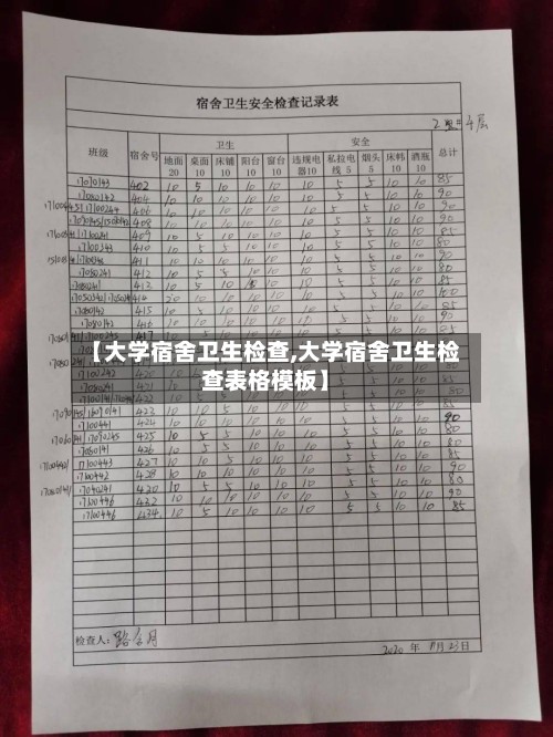 【大学宿舍卫生检查,大学宿舍卫生检查表格模板】