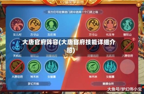 大唐官府阵容(大唐官府技能详细介绍)