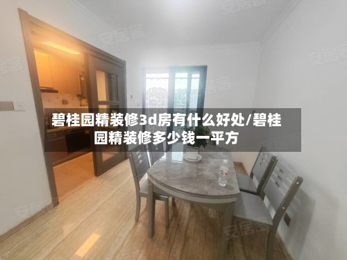 碧桂园精装修3d房有什么好处/碧桂园精装修多少钱一平方