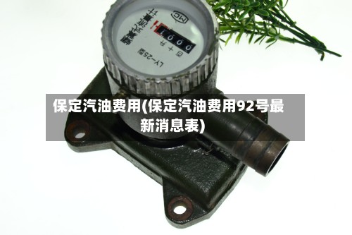 保定汽油费用(保定汽油费用92号最新消息表)-第2张图片