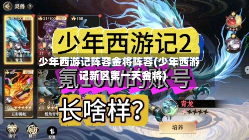 少年西游记阵容金将阵容(少年西游记新区第一天金将)