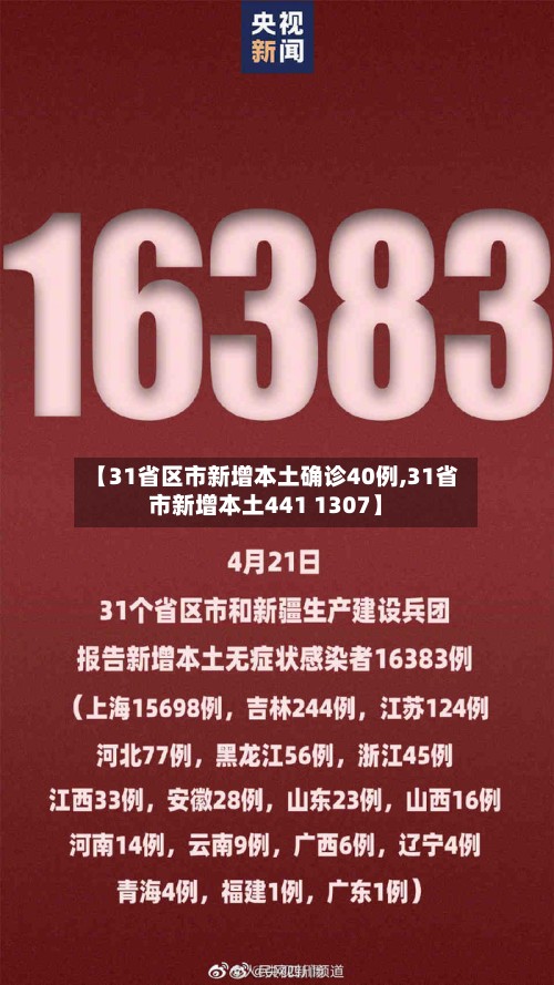 【31省区市新增本土确诊40例,31省市新增本土441 1307】-第2张图片