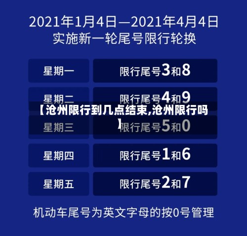 【沧州限行到几点结束,沧州限行吗】-第2张图片
