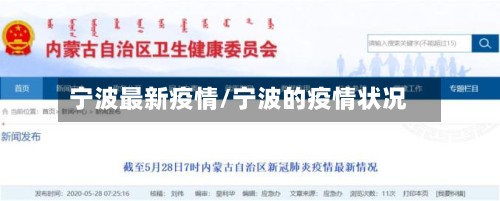 宁波最新疫情/宁波的疫情状况-第2张图片
