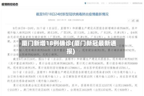 厦门新增18例确诊(厦门新冠最新通报)-第3张图片