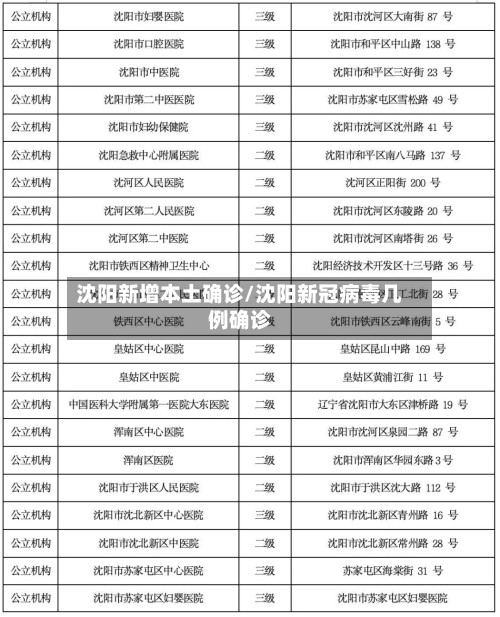 沈阳新增本土确诊/沈阳新冠病毒几例确诊-第3张图片