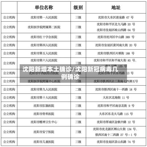 沈阳新增本土确诊/沈阳新冠病毒几例确诊-第2张图片