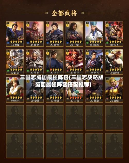 三国志蜀国最强阵容(三国志战略版蜀国最强阵容搭配推荐)-第3张图片