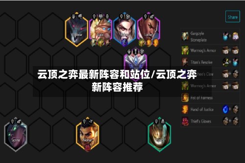云顶之弈最新阵容和站位/云顶之弈新阵容推荐-第2张图片