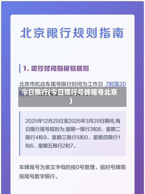 今日限行(今日限行号牌尾号北京)-第2张图片