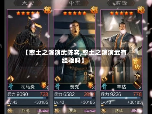 【率土之滨演武阵容,率土之滨演武有经验吗】