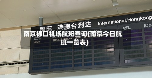 南京禄口机场航班查询(南京今日航班一览表)-第2张图片