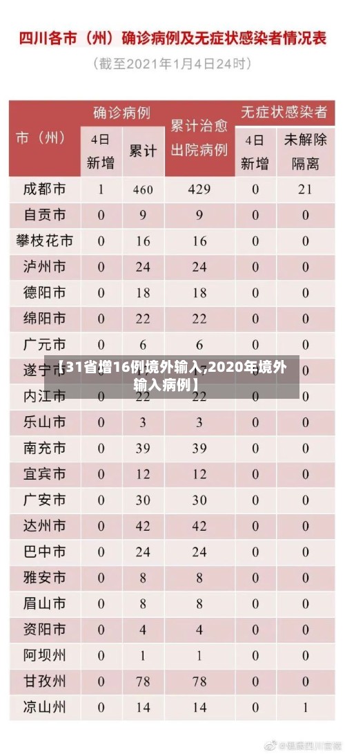 【31省增16例境外输入,2020年境外输入病例】-第2张图片