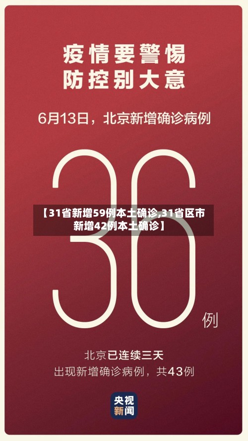 【31省新增59例本土确诊,31省区市新增42例本土确诊】