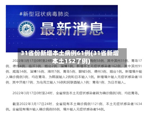 31省份新增本土病例61例(31省新增本土152了例)-第2张图片