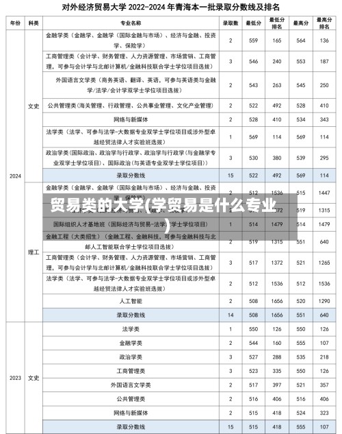 贸易类的大学(学贸易是什么专业)-第3张图片