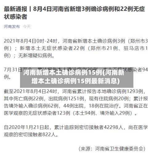 河南新增本土确诊病例15例(河南新增本土确诊病例15例最新消息)-第2张图片