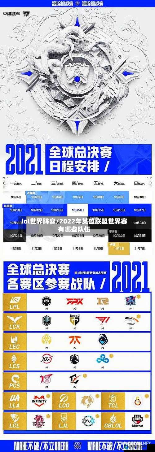lol世界阵容/2022年英雄联盟世界赛有哪些队伍
