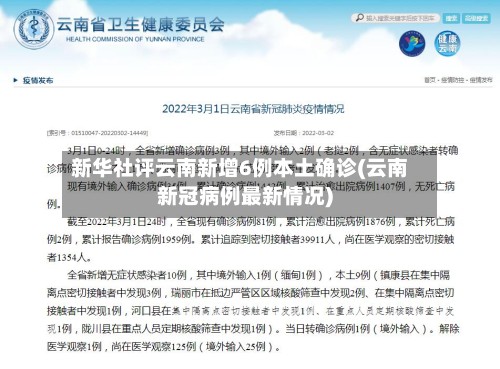 新华社评云南新增6例本土确诊(云南新冠病例最新情况)