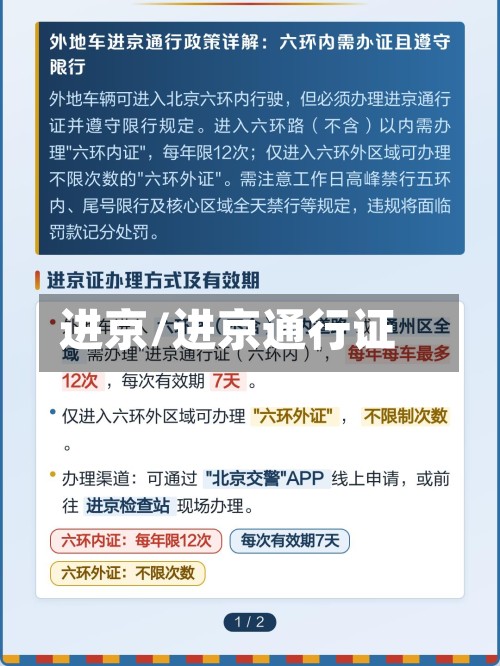 进京/进京通行证