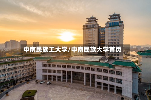 中南民族工大学/中南民族大学首页-第3张图片