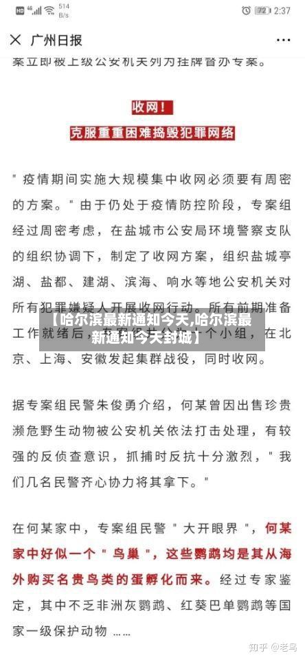 【哈尔滨最新通知今天,哈尔滨最新通知今天封城】-第2张图片