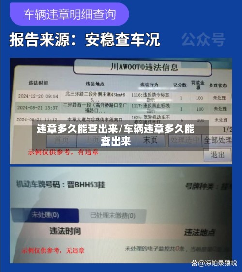 违章多久能查出来/车辆违章多久能查出来-第2张图片