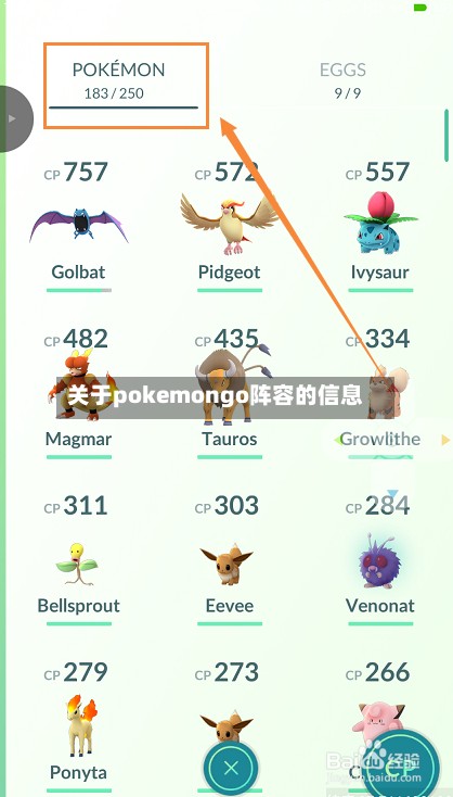 关于pokemongo阵容的信息-第2张图片