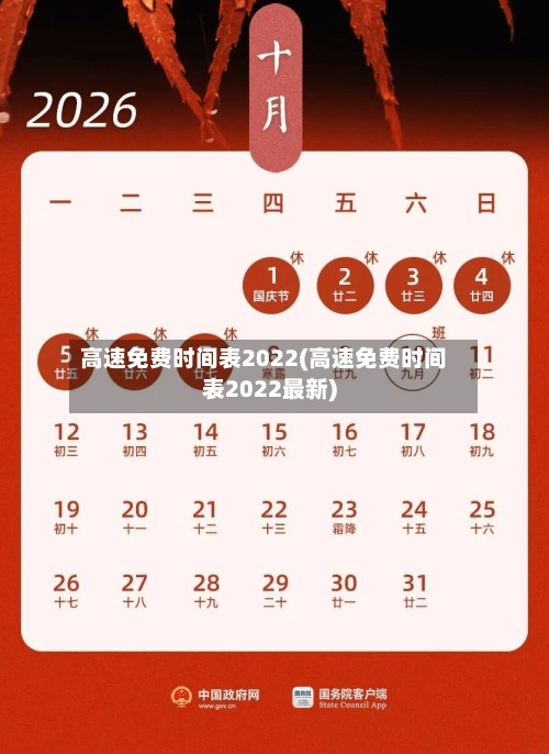 高速免费时间表2022(高速免费时间表2022最新)