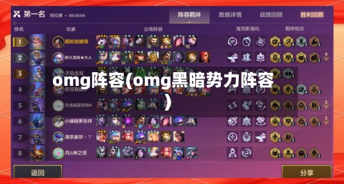 omg阵容(omg黑暗势力阵容)