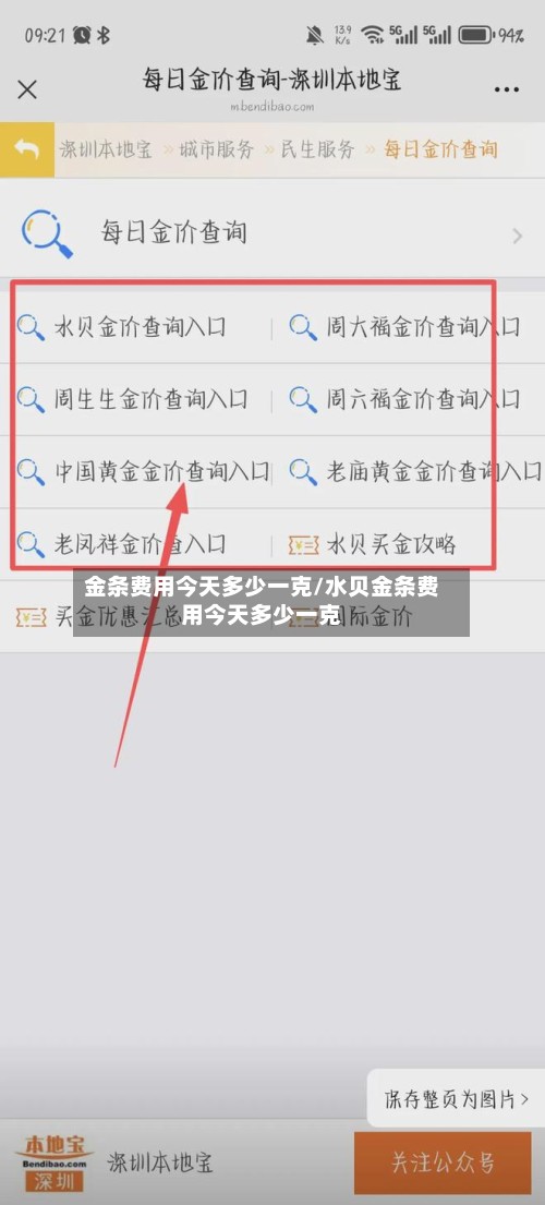 金条费用今天多少一克/水贝金条费用今天多少一克