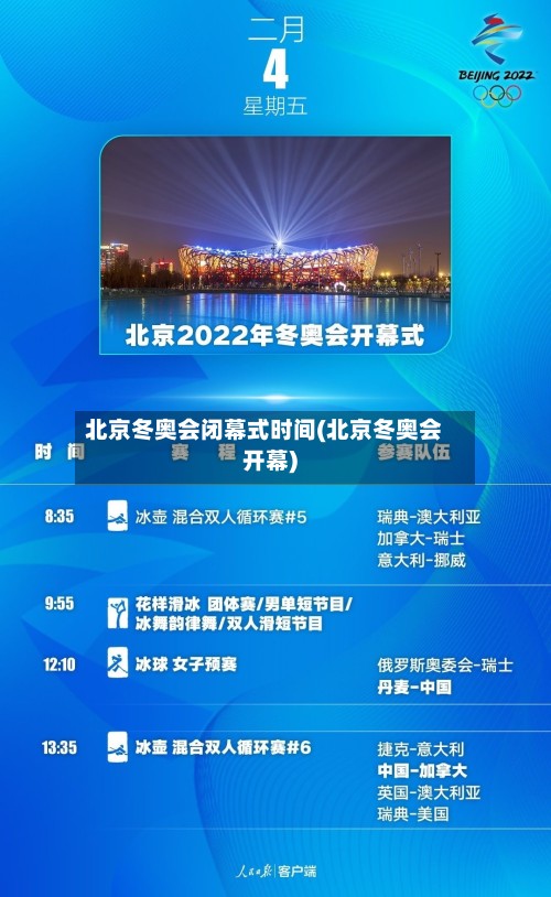 北京冬奥会闭幕式时间(北京冬奥会开幕)-第2张图片