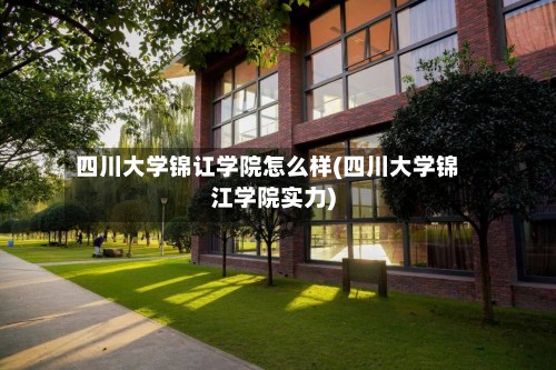 四川大学锦讧学院怎么样(四川大学锦江学院实力)-第3张图片