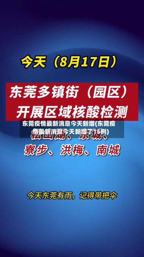 东莞疫情最新消息今天新增(东莞疫情最新消息今天新增了15例)-第2张图片