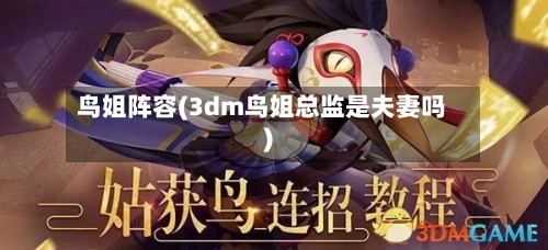 鸟姐阵容(3dm鸟姐总监是夫妻吗)