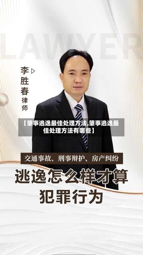 【肇事逃逸最佳处理方法,肇事逃逸最佳处理方法有哪些】