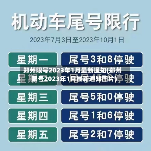 郑州限号2023年1月最新通知(郑州限号2023年1月最新通知图片)