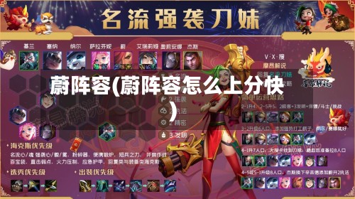 蔚阵容(蔚阵容怎么上分快)-第3张图片