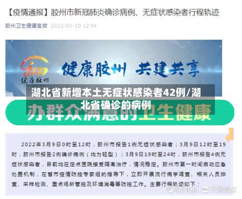 湖北省新增本土无症状感染者42例/湖北省确诊的病例